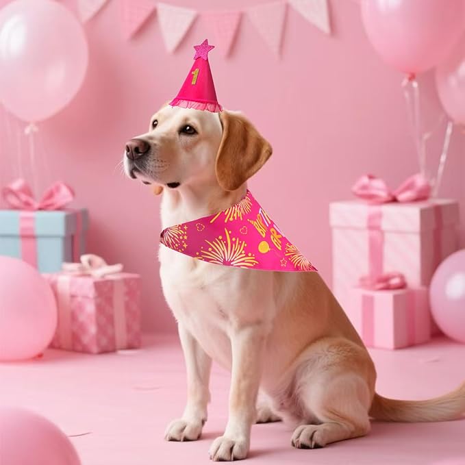 Dog Birthday Decorations Rose Pink, Dog Birthday Party Supplies - Image 8