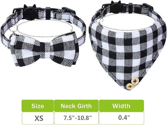Faleela Cat Collar Bandana Bells Set - Image 6