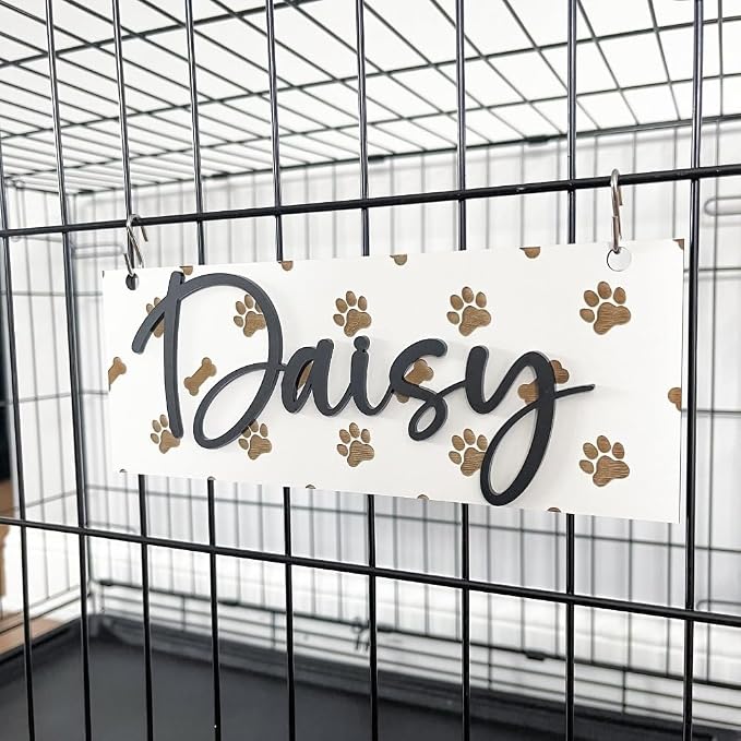 Personalized Crate Sign, Custom Dog Decor, Hanging Crate Sign, Personalized Pet - Image 3