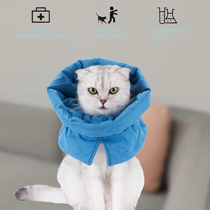 Cat Recovery Collar, Soft Adjustable Cat Cone Alternative, Lightweight - Image 4