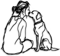 Woman Dog Metal Wall Decor by OPTYBVFD