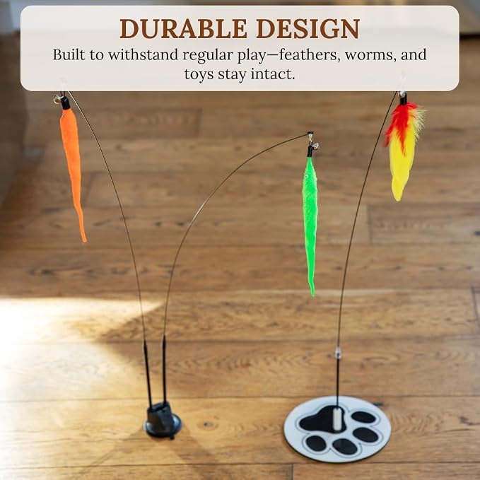 Suction Cup Cat Toys for Indoor Cats Interactive Suction Cup Cat Wand Toy - Image 7