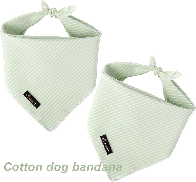 ARING PET Summer Dog Bandana-Cute Green Dog Bandanas, Comfortable Pet Scarf - Image 3
