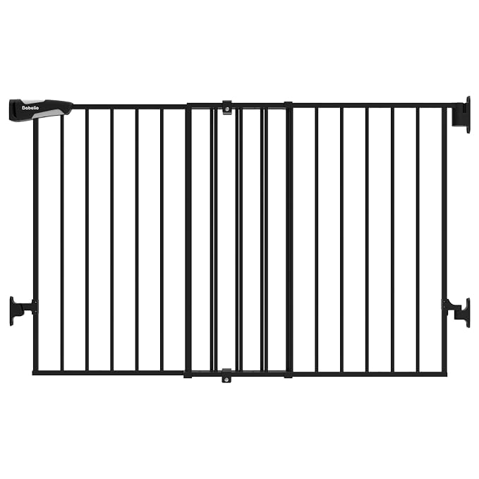 Babelio 31.5-55" No Bottom Bar Baby Gate Extra Wide, 2-in-1 Auto Close Dog Gate by BABELIO