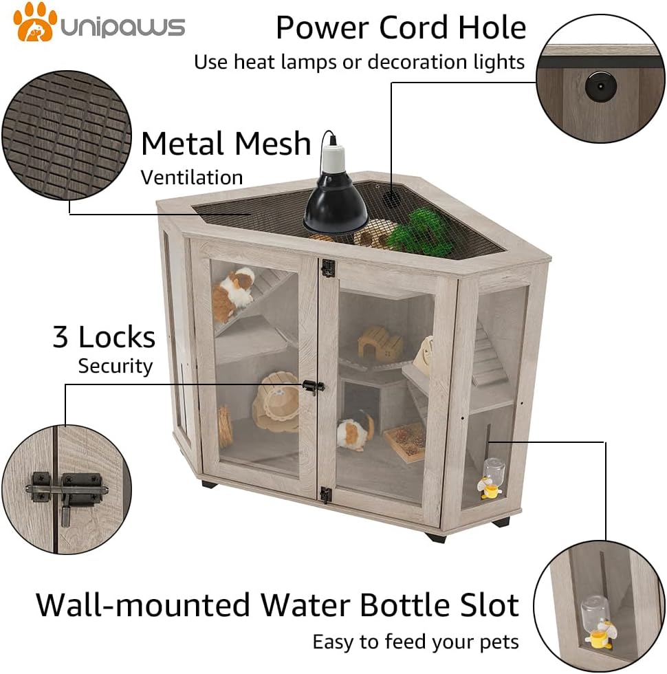unipaws Chinchilla and Hedgehog Cage, Large - GlobalHabitat Supply