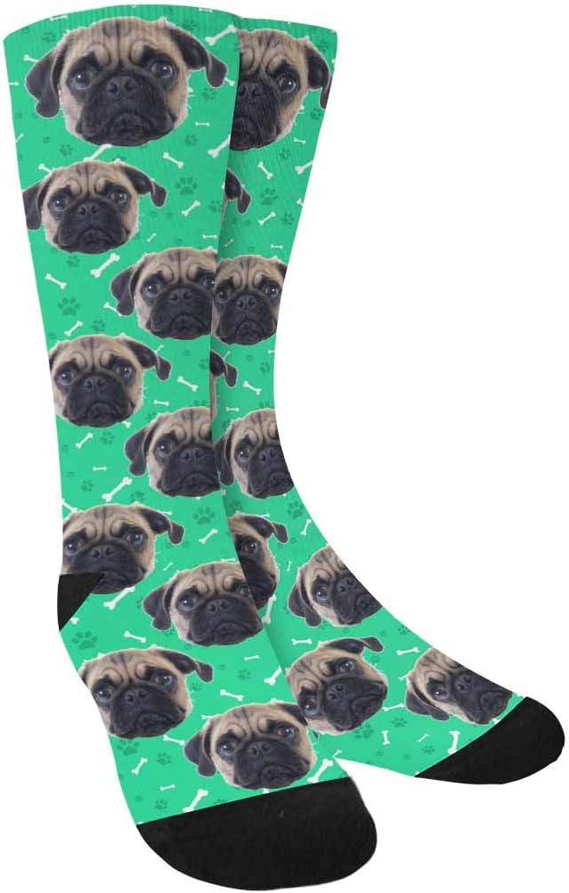 Custom Face Socks, Personalized Dog Lover Pet Photo Picture on Socks Unisex by Enjoy-yjl