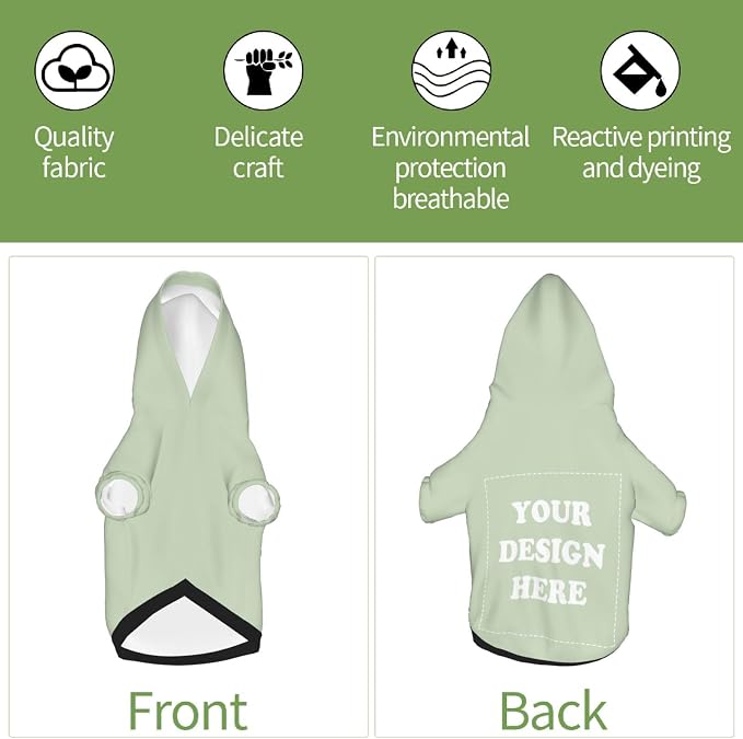 Personalized Chihuahua Dog Hoodie, Custom Pet Warm Sweatshirt Costume - Image 4