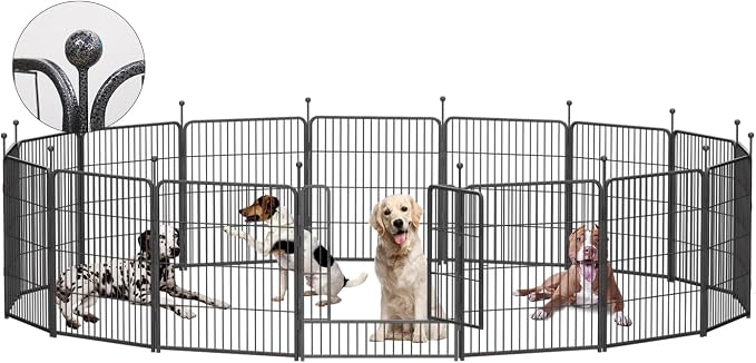 Dog Playpen, 32/40/45 Inch Height in Heavy Duty, Folding Indoor Outdoor by BestForYourPets