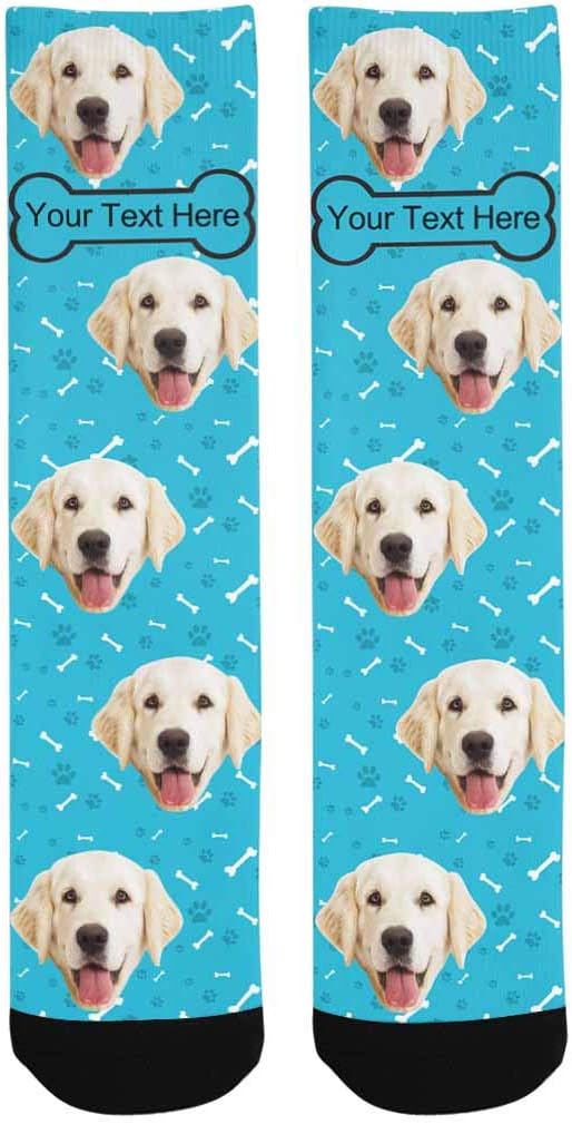 MyPupSocks Custom Personalized Photo Pet Face Socks, Cat and Dog Tracks Paws - Image 5