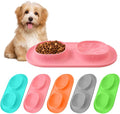 Small Size Puppy Dog Bowls: Food and Water Bowls Set by HOYEHOLA