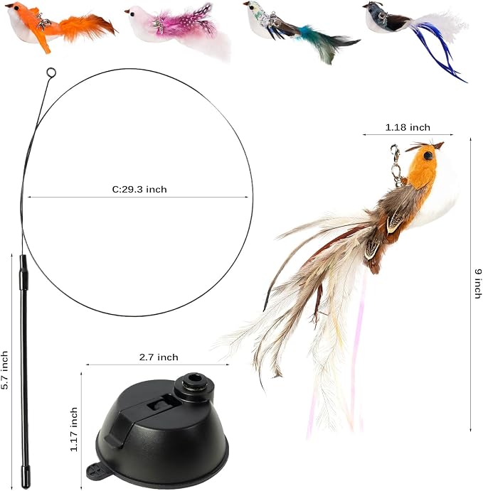 Cat Wand Toys, Interactive Bird Simulation Cat Toy - Image 2