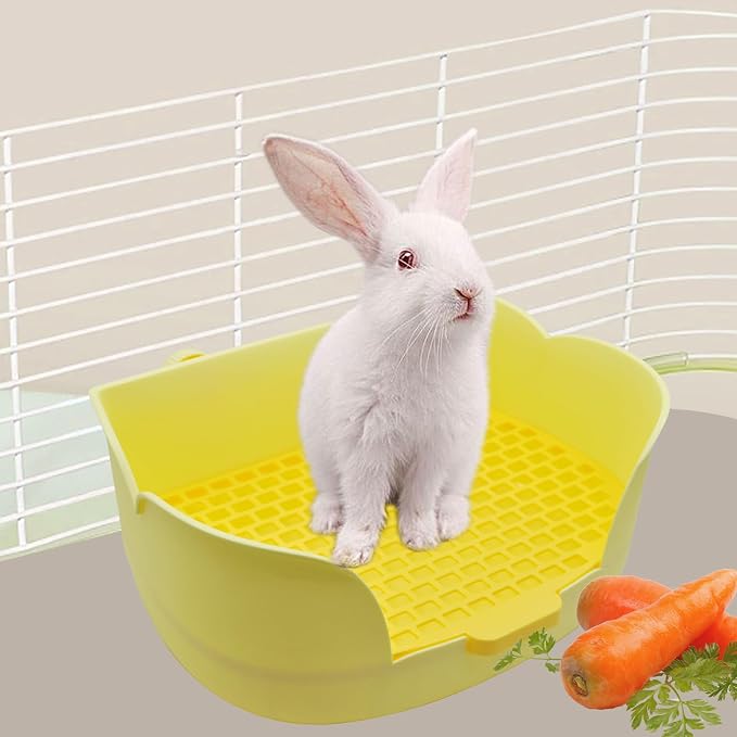 15.1"X11.0" Large Rabbit Litter Box, Plastic Square Rabbits Potty Trainer - Image 5