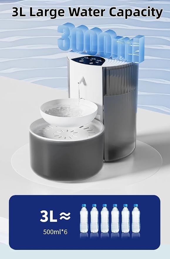 Wireless Cat Water Fountain No Filters, 3.5L Automatic Wastewater Separation - Image 6