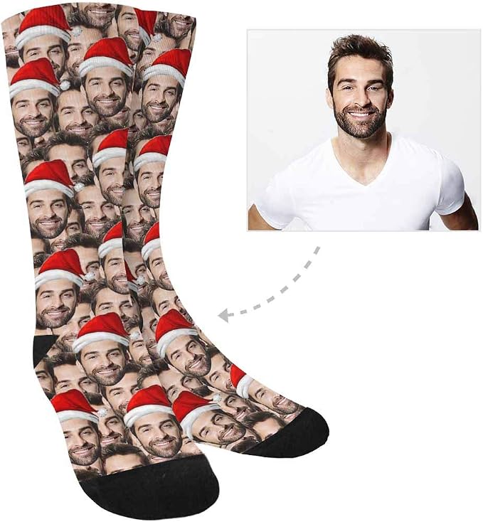MyPupSocks Custom Personalized Photo Pet Face Socks, Cat and Dog Tracks Paws - Image 3