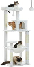 Cat Tree for Large Cats with Metal Plush Big Hammock, 56.3" Cat Tower for by MUTTROS