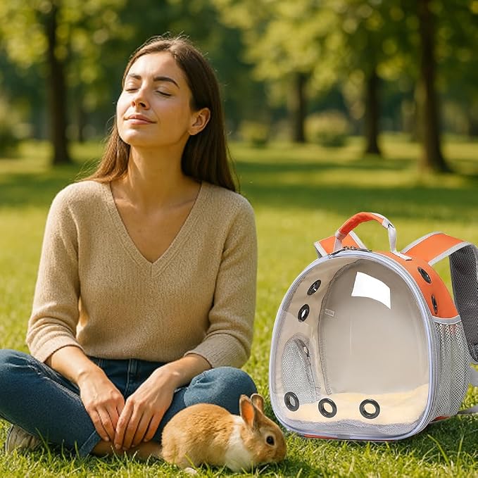 Bunny Carrier, Guinea Pig Carrier, Small Animal Carrier Backpack - Image 5