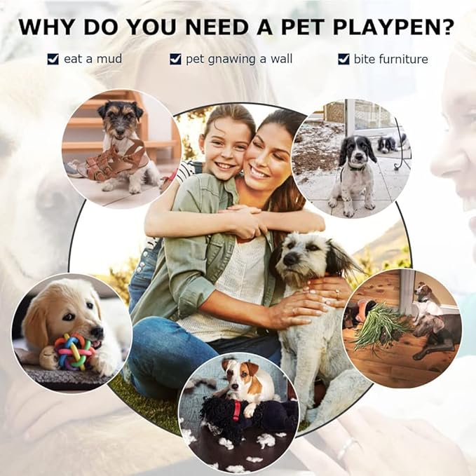 BestPet | Dog Playpen | 24 Inch, 16 Panels | Heavy Duty Metal Pet Exercise Pen - Image 2