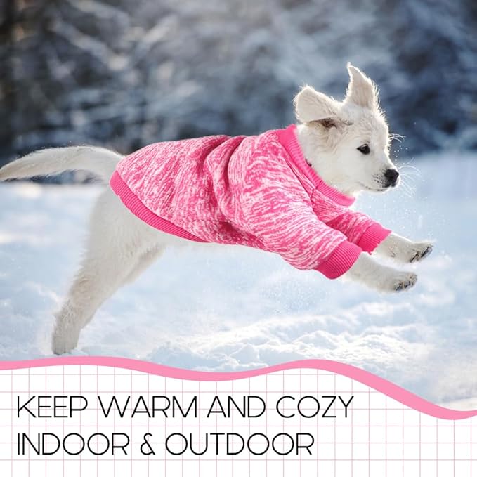 3 Pack Dog Sweaters for Small Dogs Girl Boy Winter Fleece Clothes Warm Soft Dog - Image 5
