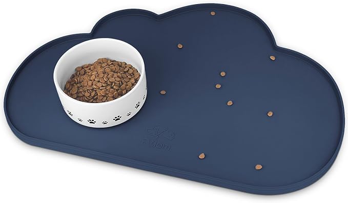 Ptlom Silicone Pet Feeding Mat for Dogs and Cats, High-Lips Pet Placemat by PTLOM