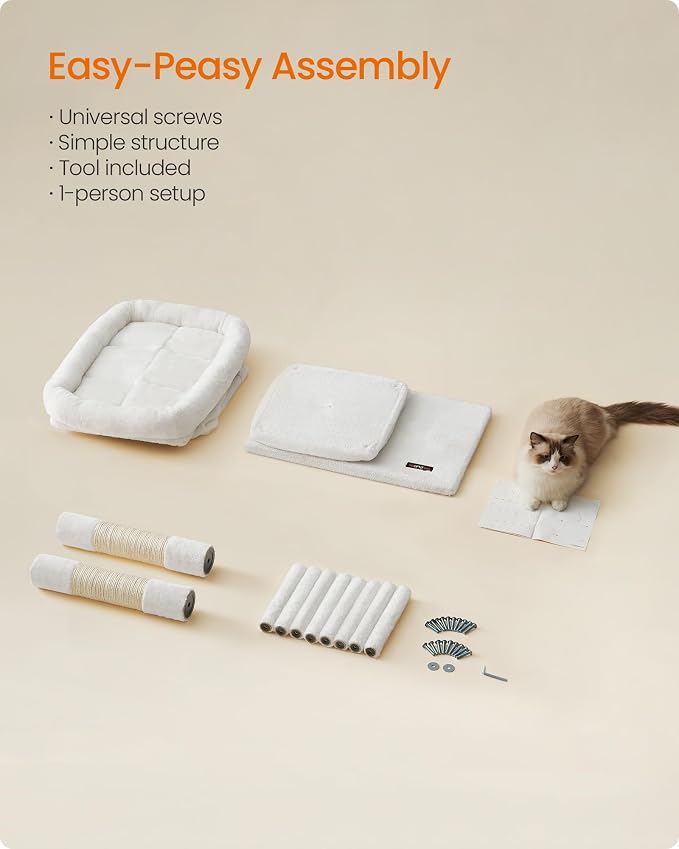 Feandrea Cat Tree, 33.1-Inch Cat Tower, Plush Condo - Image 7