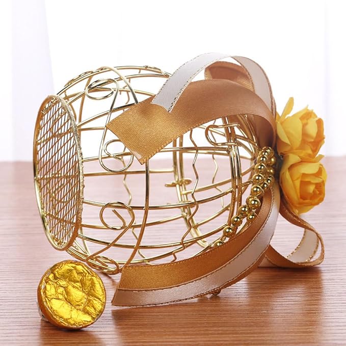 Beaupretty 6pcs Birdcage Shape Tinplate Candy Box Elegant Wedding Favor - Image 3