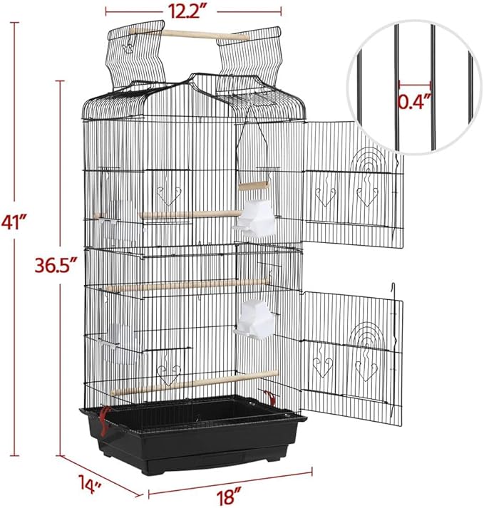 Yaheetech 41-inch Open Top Medium Bird Cages - Image 3