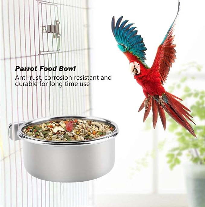 Tfwadmx Bird Feeding Dish Cups Parrot Food Bowl Clamp Holder Coop Cup - Image 7