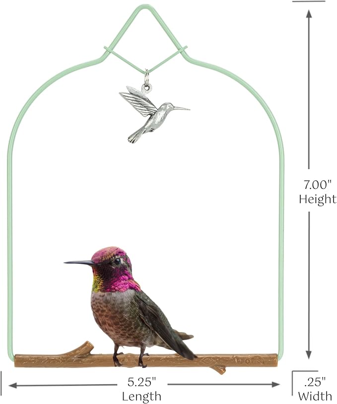 Pop's Birding Hummingbird Swing, USA Made Original Charm Humming Bird Swing - Image 5