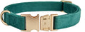 Soft Cotton Dog Collar with Metal Buckle Adjustable Heavy Duty Comfy Corduroy by YUDOTE