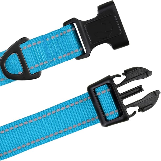 TagME Samll Dog Collars, Adjustable Reflective Nylon Pet Collar - Image 3