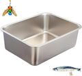 Stainless Steel Cat Litter Box Set, Includes Catnip Fish Toy & Wand Feather Toy by miwooim