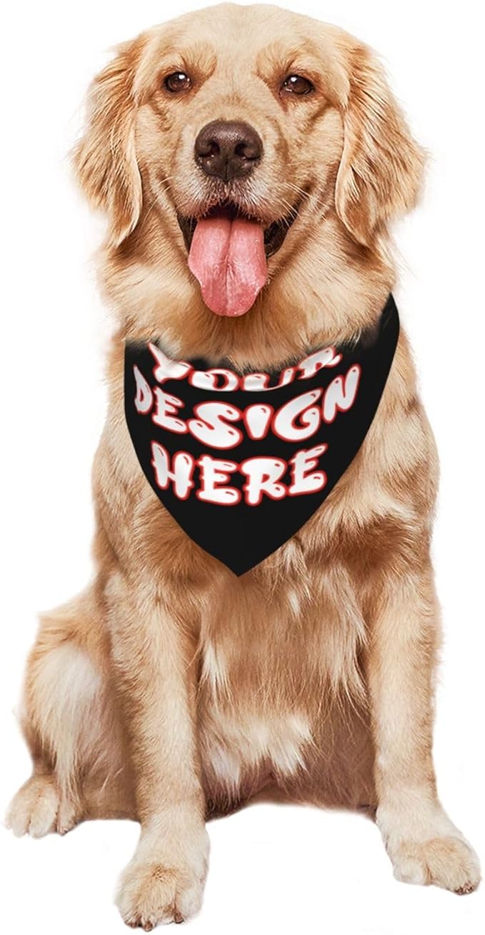 Custom Dog Bandana for Cat Dog Pet Add Your Design Personalized Neckwear - Image 2