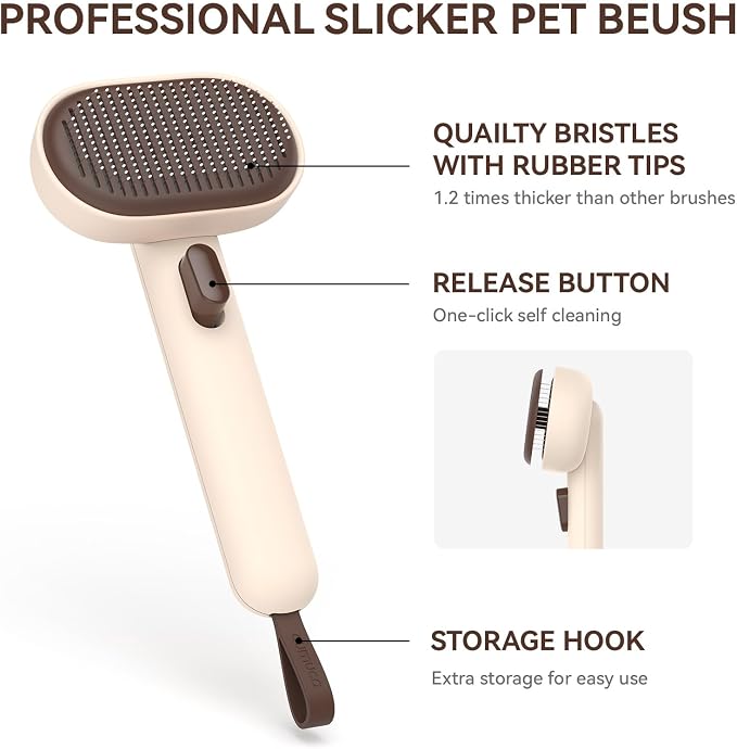 Aumuca Cat Brushes for Indoor Cats Dog Hair Brush for Shedding Long or Short - Image 4