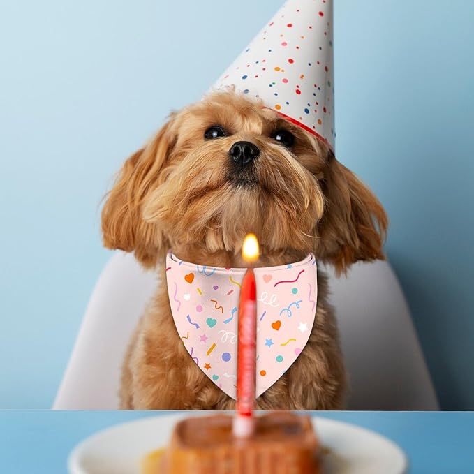 Happy Birthday Dog Bandanas, Double Sided Adjustable Birthday Party Pet - Image 3