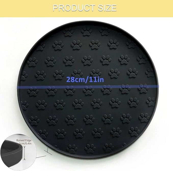Dog Food Mat - Waterproof Cat Bowl Mat, Silicone Pet Food Mat - Image 2