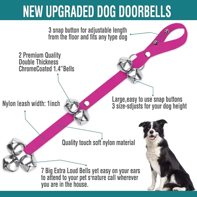 BLUETREE 2 Pack Dog Doorbells Premium Quality Training Potty Great Dog Bells - Image 2