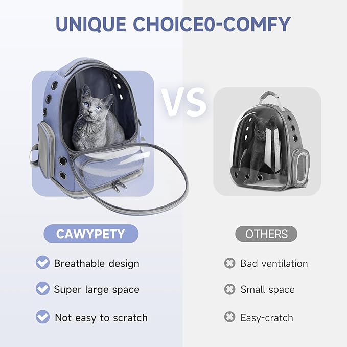 Cat Backpack Carrier, Breathable Cat Carrier Large Space Bubble Pet Backpack - Image 2
