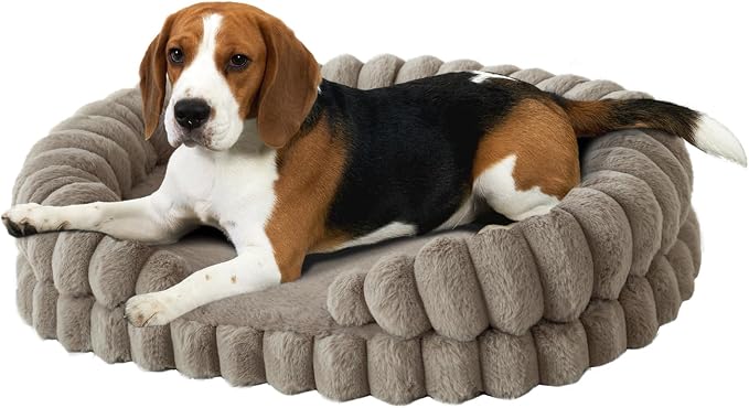BALANCE Calming Dog Bed for Medium Sized Dogs, 30 Inches Oval Washable Pet Bed by BalancePet