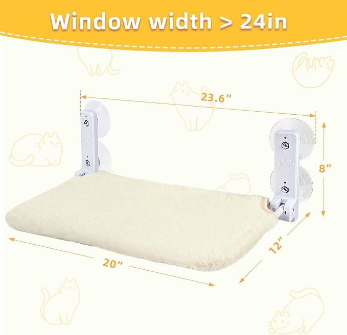 Cat Window Perch, Foldable Cat Window Hammock Sunbathing and Climbing Cats - Image 5