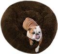 BODISEINT Faux Fur Dog Bed, Shag Round Anti-Anxiety Pet Calming Doughnut Cuddler by BODISEINT