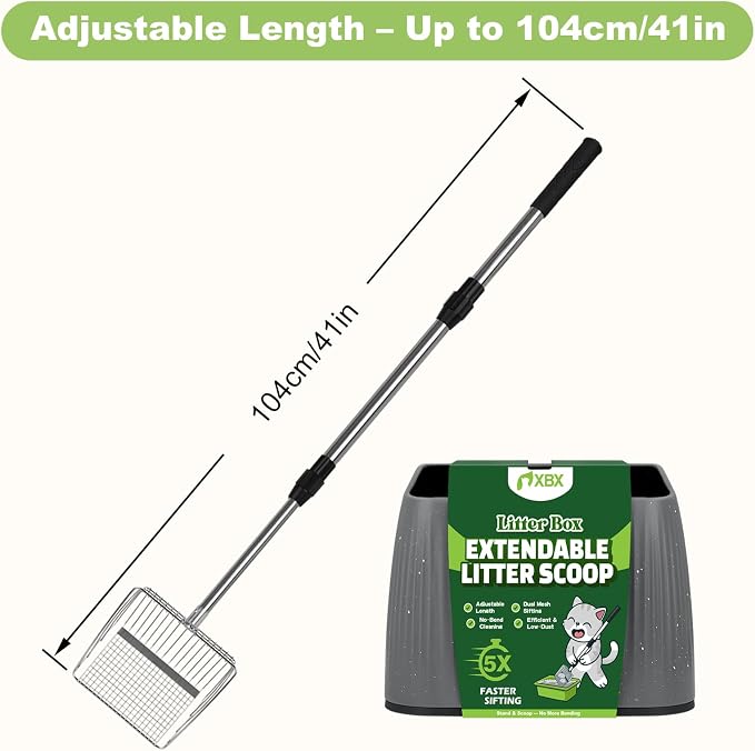 XBX Long Handle Cat Litter Scoop - Image 3