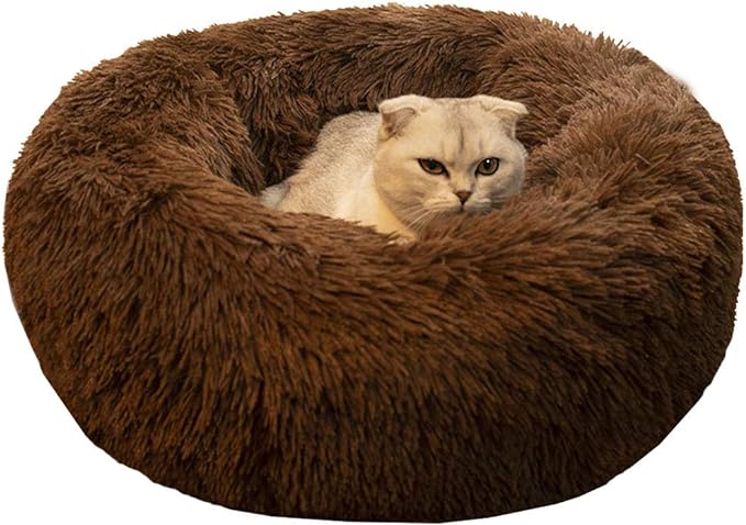 BODISEINT Modern Soft Plush Round Pet Bed by BODISEINT