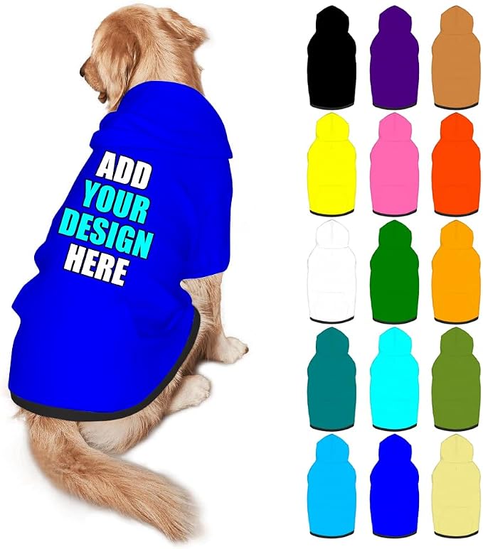 Custom Dog Clothes with Photo Name Logo Personalized Dog Sweaters by Mynvzrk