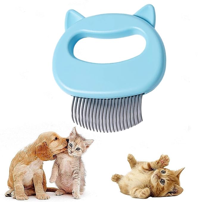 Cat Comb Pet Short Long Hair Removal Massaging Shell Comb Soft Deshedding Brush by Ameliade