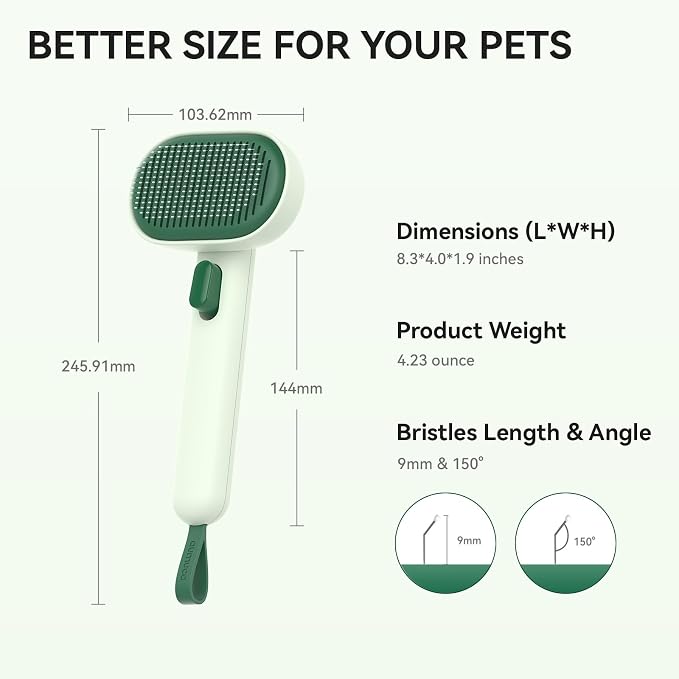 aumuca Cat Brush for Shedding, Cat Brushes for Indoor Cats, Horses Grooming - Image 8