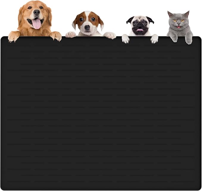 Largest Dog Food Mat, Thinken Waterproof Non-Slip XXXL Pet Feeding Mat by Goldleaf