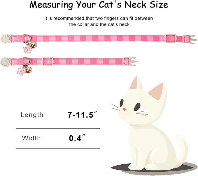 2 Pack Pink Cat Collars - Image 4