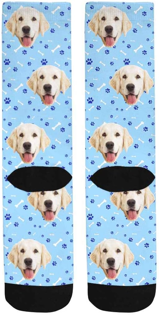 MyPupSocks Custom Personalized Photo Pet Face Socks, Cat and Dog Tracks Paws - Image 6