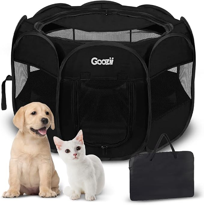 Foldable Portable Dog Playpen for Medium Dogs Indoor Outdoor, Big Dog Pet by Goozii