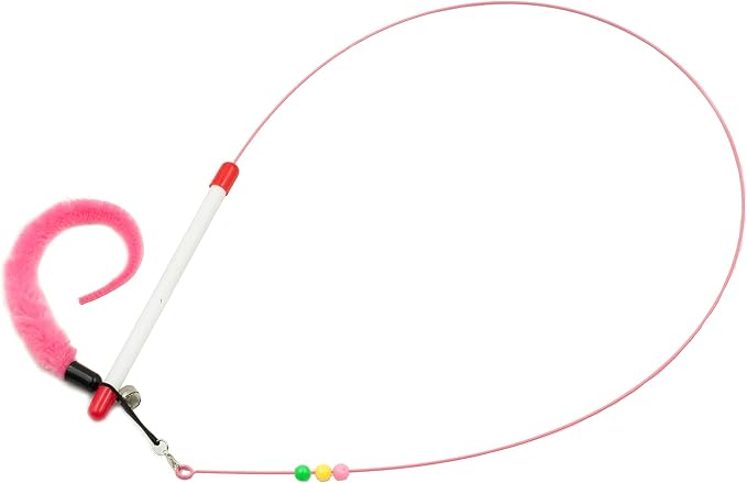 Fashion's Talk Feather Wire Wands Kitten Toys Worm Teaser Wand Cat Toy - Image 7